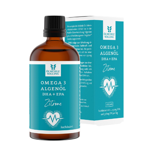 Omega 3 Öl Algenöl Zitrone 100ml
