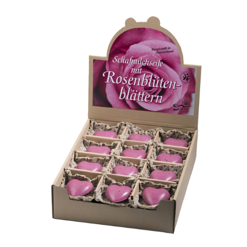 Schafmilchseife Herz Rose Pink, 65g