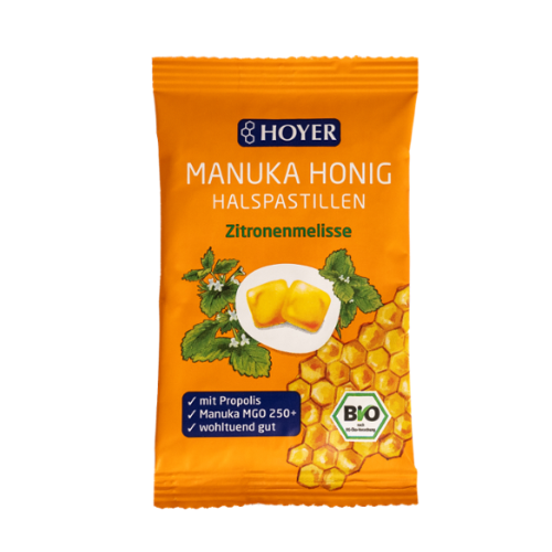 Manukahonig Halspastillen Zitronenmelisse, 30g