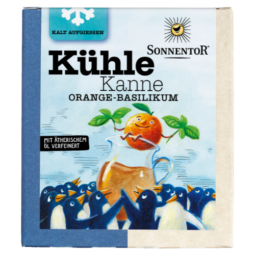 Kühle Kanne Orange Basilikum Tee, 16 Beutel