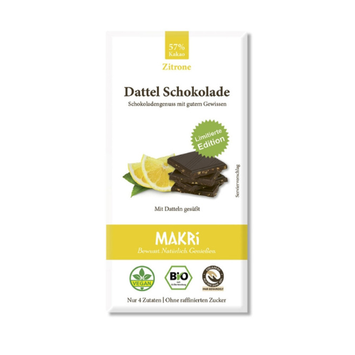 Dattel Schokolade Zitrone 57%, 85g