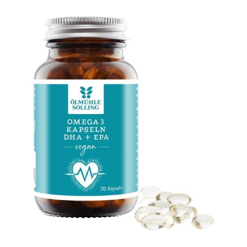 Omega 3 Kapseln mit DHA + EPA aus Algenöl (70 Kapseln | 56g)