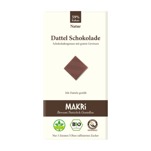 Dattel Schokolade Natur 59%, 85g