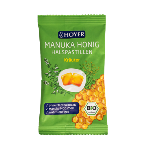 Manukahonig Halspastillen Kräuter, 30g
