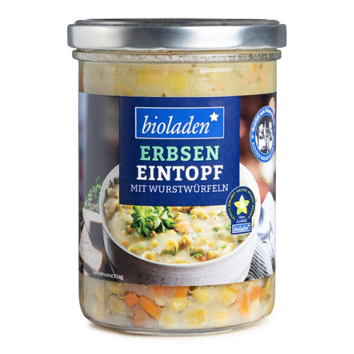bioladen* Erbseneintopf mit Wurstwürfeln, 400g