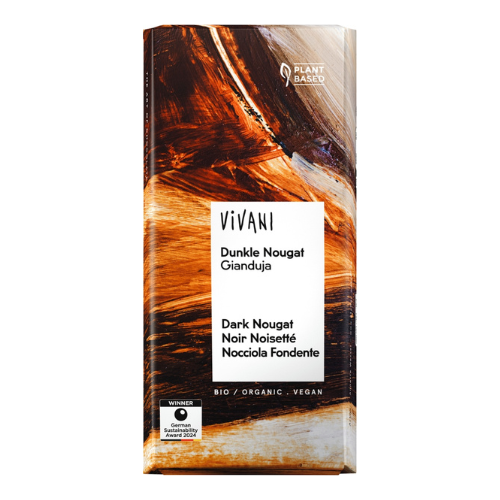 Dunkle Nougat Gianduja Schokolade, 80g