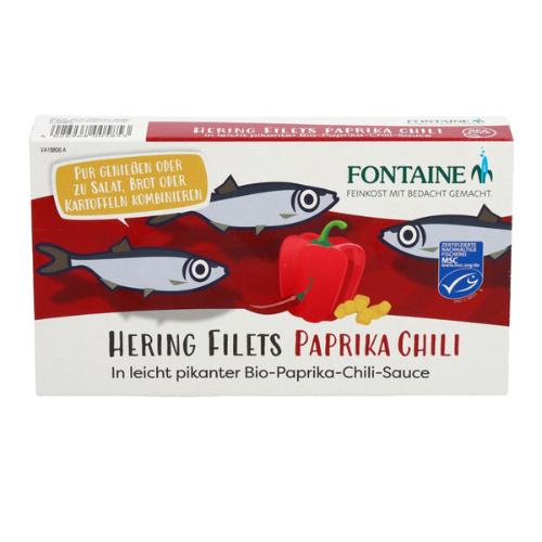 Heringsfilets in Paprika-Chilli-Sauce 200g