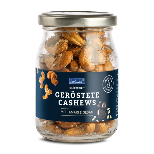 bioladen* Cashews geröstet mit Tamari & Sesam, 140g