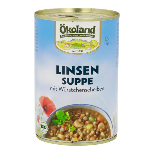 Linsensuppe mit Würstchenscheiben, 400g